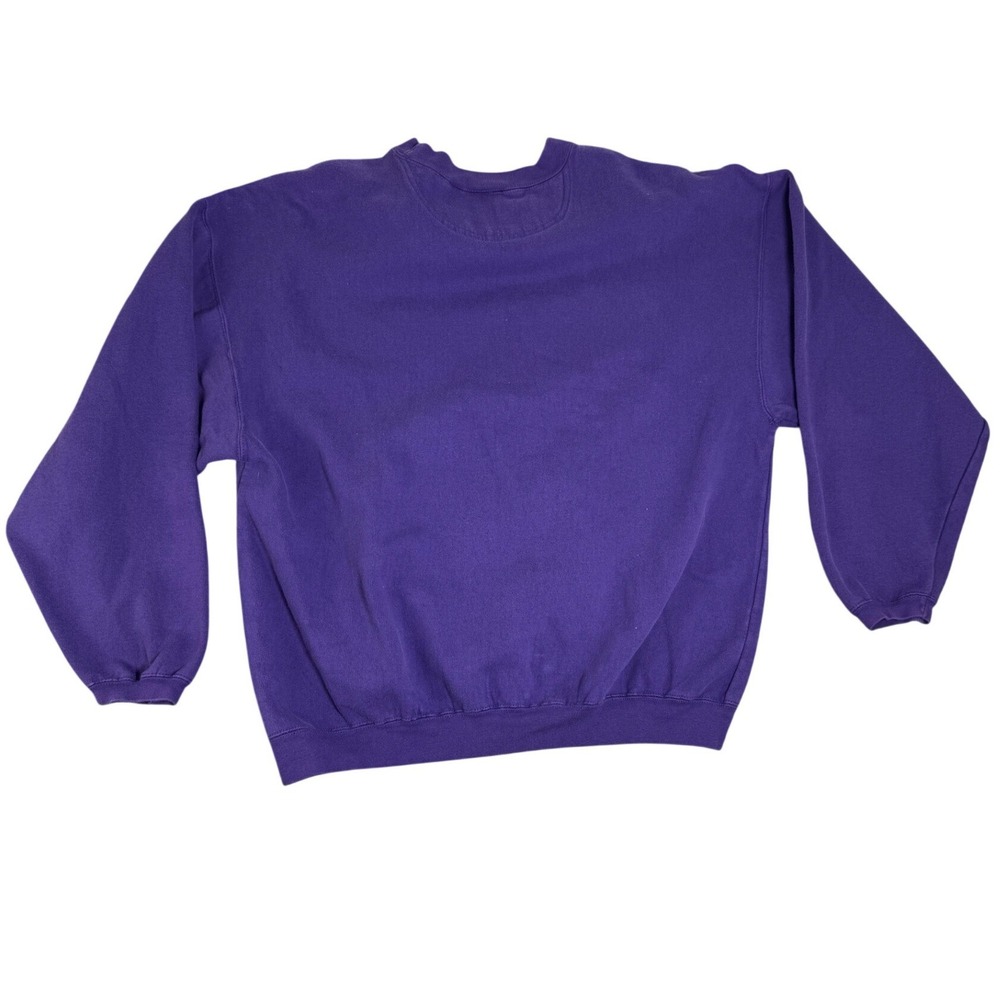 Vintage 90s Cadre LSU Tigers Sweatshirt Purple Embroidered XL 304 - Picture 2 of 6